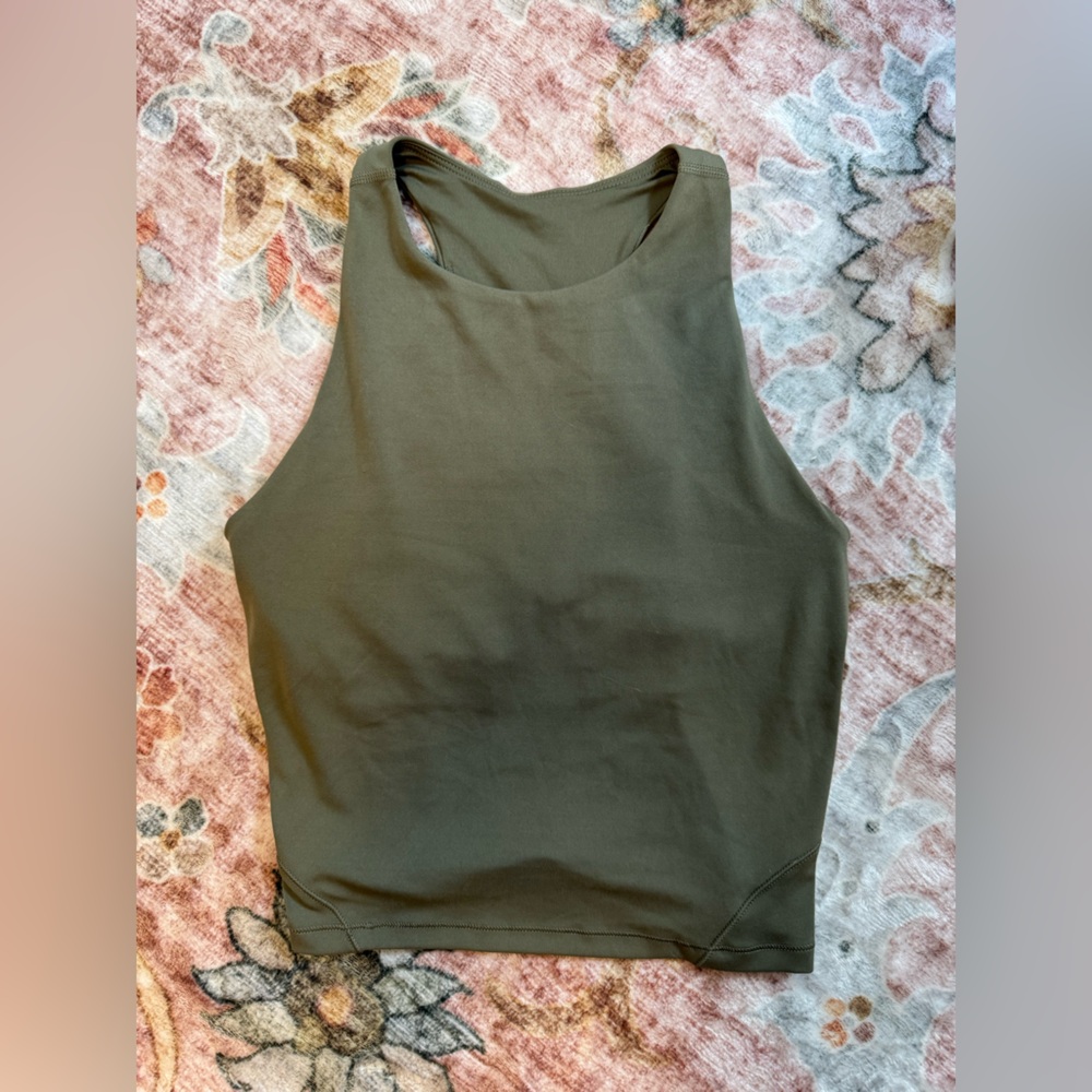 Olive Green Sleeveless Top